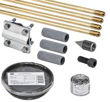 Комплект заземления вертикальный муфтовый IEK KARAT 14х6000мм латунь картинка